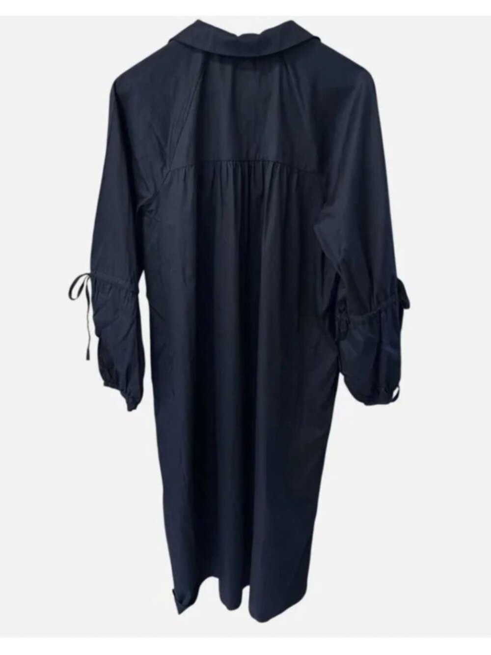 NWT Anthropologie Harshman Tara Black Cotton Midi Dress Lagenlook Versatile Med. - Picture 4 of 11